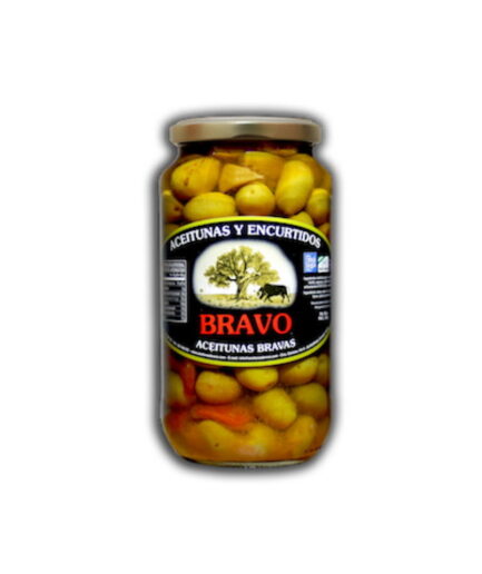 Oliven Aceitunas Bravo 1000/ 550g Glas